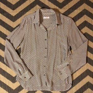 EQUIPMENT black and white blouse